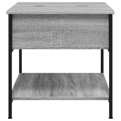Sohvapöytä harmaa Sonoma 70x50x50 cm tekninen puu ja metalli