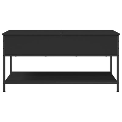 Sohvapöytä musta 100x50x50 cm tekninen puu ja metalli