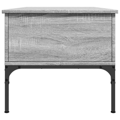 Sohvapöytä harmaa Sonoma 100x50x45 cm tekninen puu ja metalli