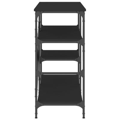 Musta leipurinhylly Frosinica 90x40x84cm (puinen ja metalli)