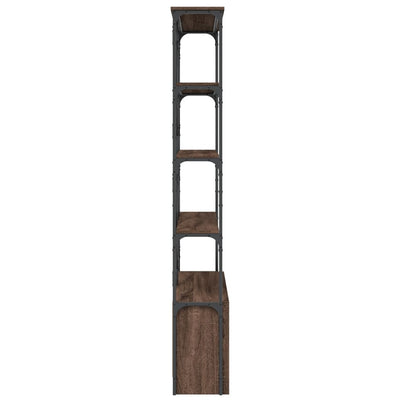 Kirjahylly ruskea tammi 100x26x180 cm tekninen puu ja metalli