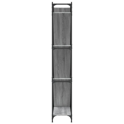 Kirjahylly harmaa Sonoma 79x30x180 cm tekninen puu ja metalli