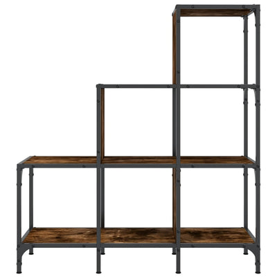 Kirjahylly savutammi 92x30x102 cm tekninen puu ja metalli
