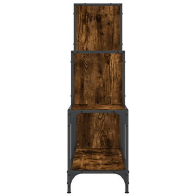Kirjahylly savutammi 92x30x102 cm tekninen puu ja metalli