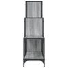 Kirjahylly harmaa Sonoma 92x30x102 cm tekninen puu ja metalli