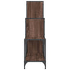 Kirjahylly ruskea tammi 92x30x102 cm tekninen puu ja metalli