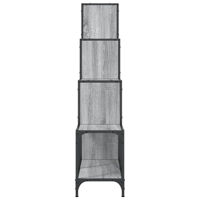 Kirjahylly harmaa Sonoma 122x30x132 cm tekninen puu ja metalli