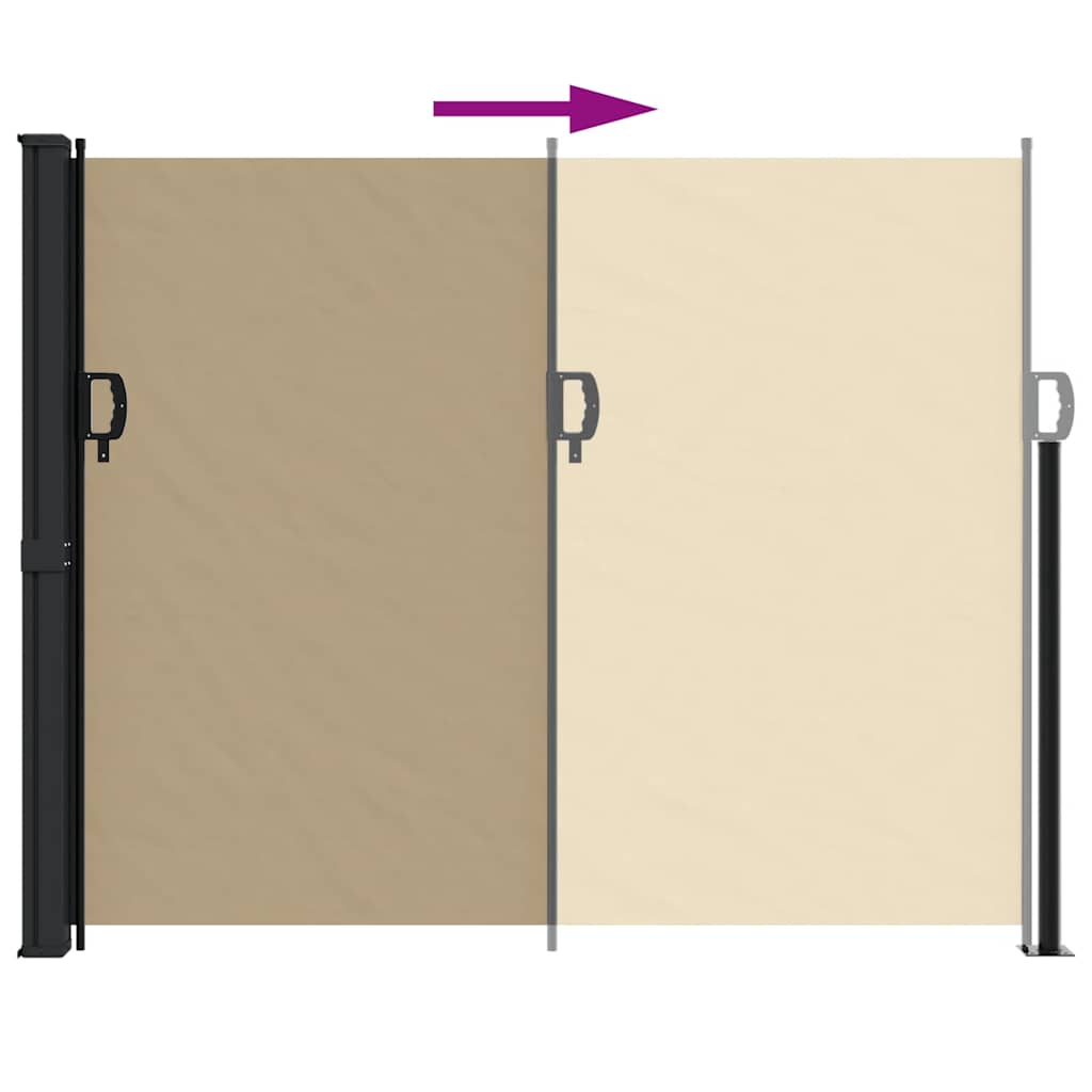 Beige sisäänvedettävä sivumarkiisi Paraschita 170x300cm