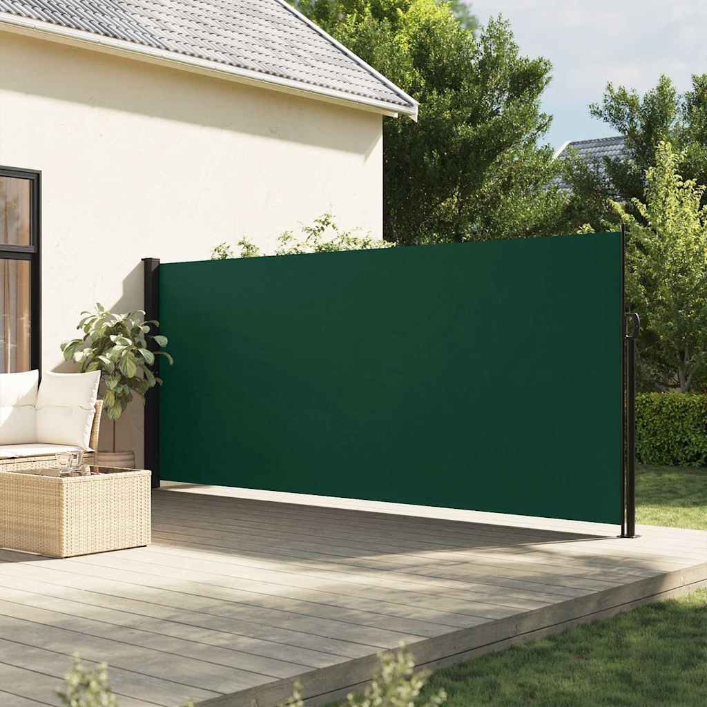 Tummanvihreä sisäänvedettävä sivumarkiisi Paraschita 170x300cm
