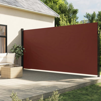 Sisäänvedettävä sivumarkiisi ruskea 200x300 cm