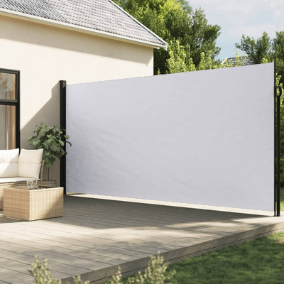 Sisäänvedettävä sivumarkiisi valkoinen 200x300 cm