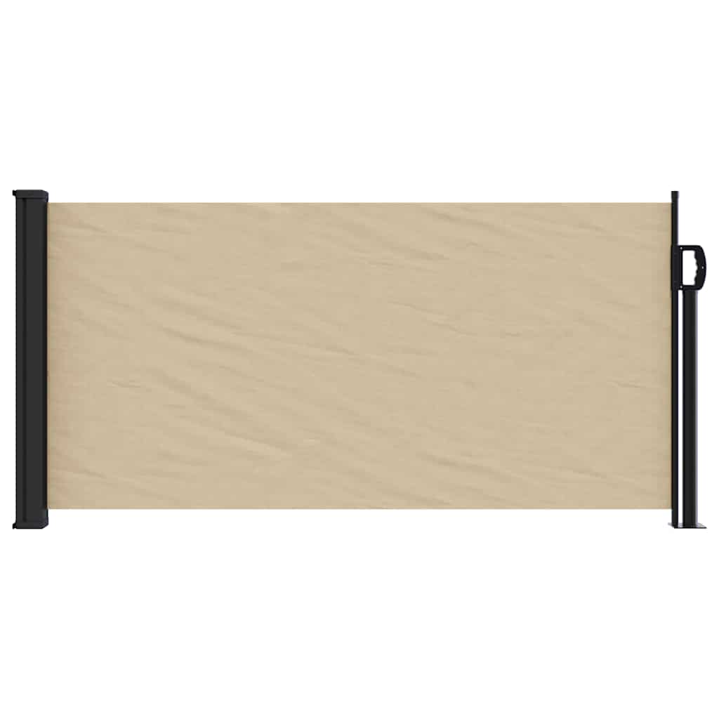 Sisäänvedettävä sivumarkiisi beige 100x500 cm