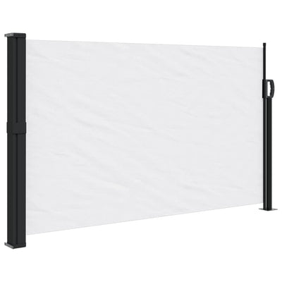Sisäänvedettävä sivumarkiisi valkoinen 120x500 cm