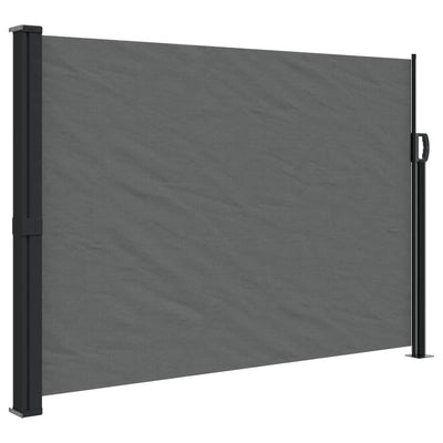 Sisäänvedettävä sivumarkiisi antrasiitti 140x500 cm