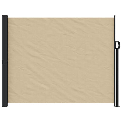 Sisäänvedettävä sivumarkiisi beige 160x500 cm