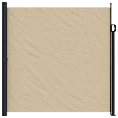Sisäänvedettävä sivumarkiisi beige 200x500 cm