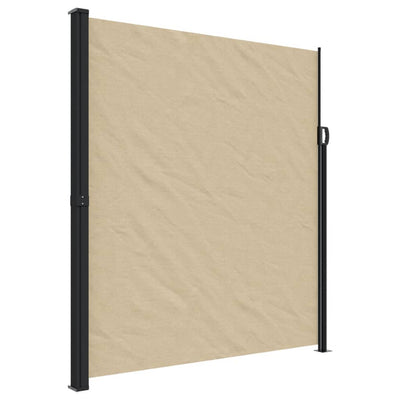 Sisäänvedettävä sivumarkiisi beige 220x500 cm