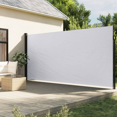 Sisäänvedettävä sivumarkiisi valkoinen 220x500 cm