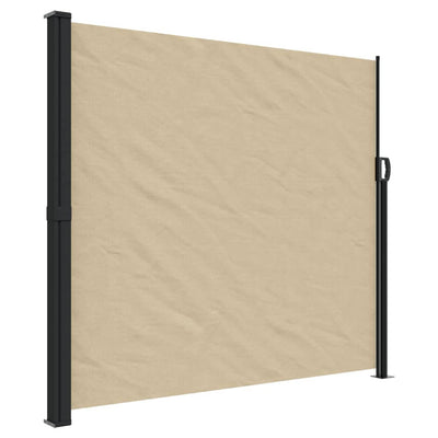 Sisäänvedettävä sivumarkiisi beige 180x600 cm