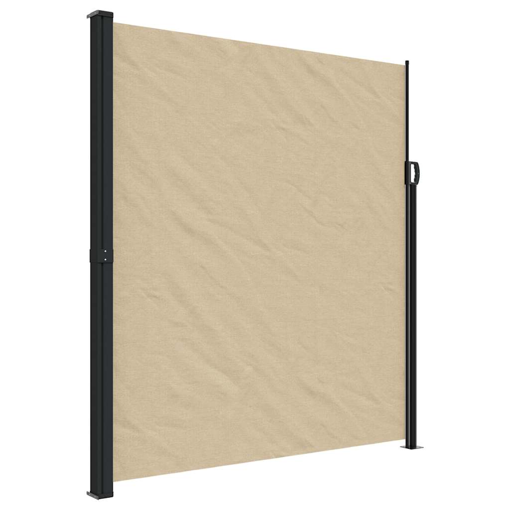 Sisäänvedettävä sivumarkiisi beige 220x600 cm