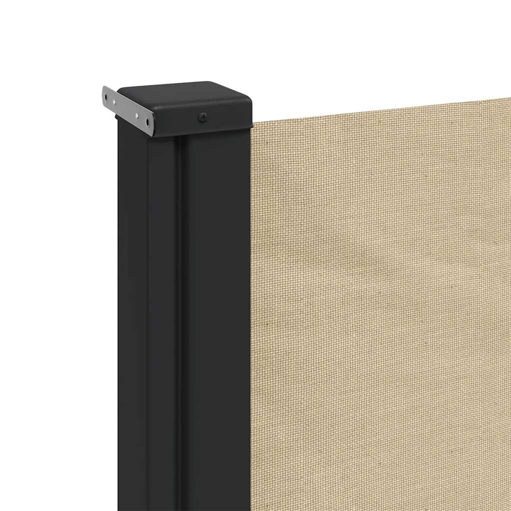 Sisäänvedettävä sivumarkiisi beige 220x600 cm