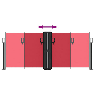 Punainen sisäänvedettävä sivumarkiisi Ulmu 100x600cm