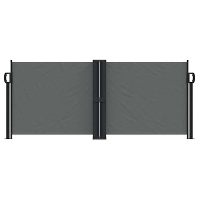 Antrasiitti sisäänvedettävä sivumarkiisi Ulmu 100x600cm