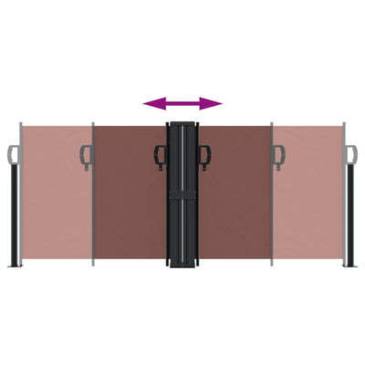 Ruskea sisäänvedettävä sivumarkiisi Ulmu 100x600cm