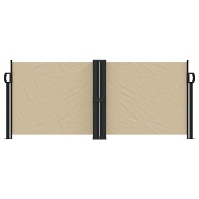 Beige sisäänvedettävä sivumarkiisi Ulmu 100x600cm