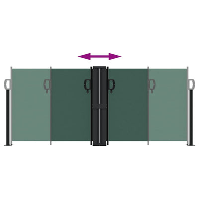 Tummanvihreä sisäänvedettävä sivumarkiisi Ulmu 100x600cm