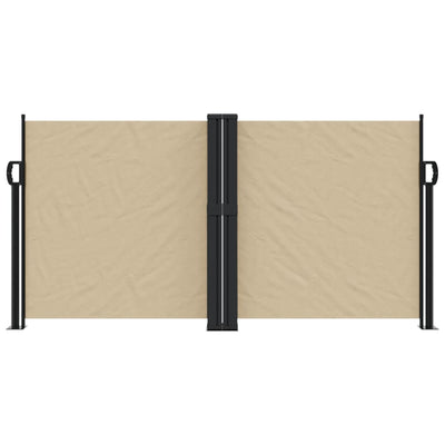 Sisäänvedettävä sivumarkiisi beige 120x600 cm