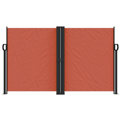 Terrakotta sisäänvedettävä sivumarkiisi Ulmu 140x600cm