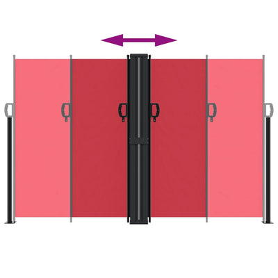 Punainen sisäänvedettävä sivumarkiisi Ulmu 160x600cm
