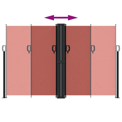 Terrakotta sisäänvedettävä sivumarkiisi Ulmu 160x600cm