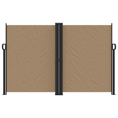 Ruskeanharmaa sisäänvedettävä sivumarkiisi Ulmu 160x600cm