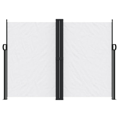 Valkoinen sisäänvedettävä sivumarkiisi Ulmu 180x600cm