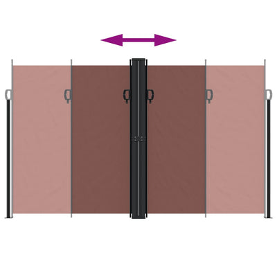 Ruskea sisäänvedettävä sivumarkiisi Ulmu 200x600cm