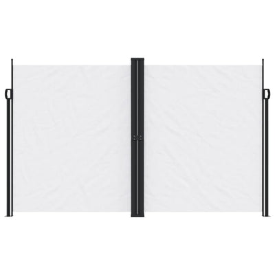 Sisäänvedettävä sivumarkiisi valkoinen 200x600 cm