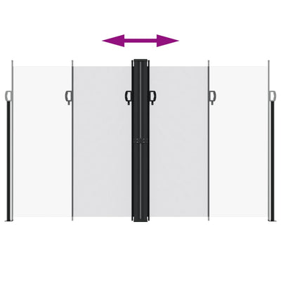 Valkoinen sisäänvedettävä sivumarkiisi Ulmu 200x600cm