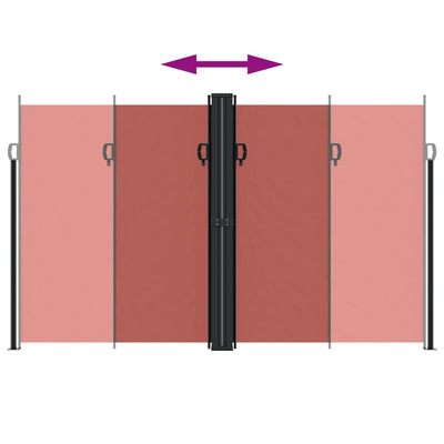 Terrakotta sisäänvedettävä sivumarkiisi Ulmu 200x600cm