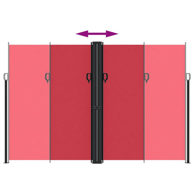 Punainen sisäänvedettävä sivumarkiisi Ulmu 220x600cm