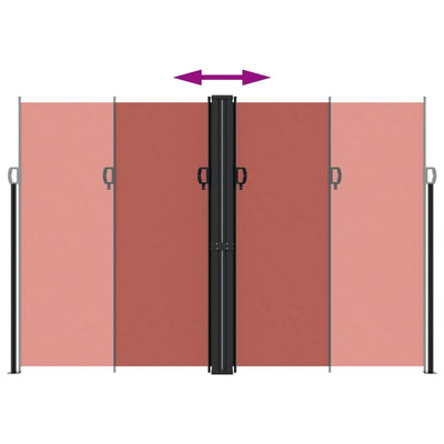 Terrakotta sisäänvedettävä sivumarkiisi Ulmu 220x600cm