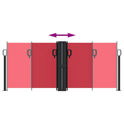 Punainen sisäänvedettävä sivumarkiisi Ulmu 100x1000cm