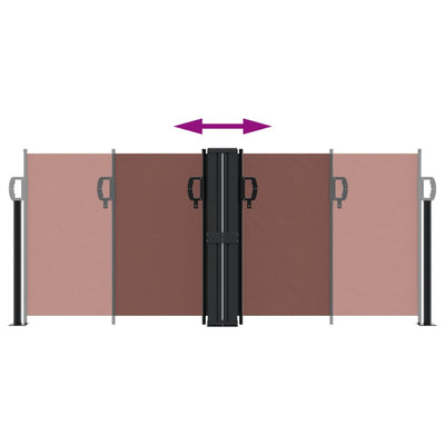 Ruskea sisäänvedettävä sivumarkiisi Ulmu 100x1000cm