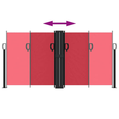 Punainen sisäänvedettävä sivumarkiisi Ulmu 120x1000cm