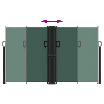 Tummanvihreä sisäänvedettävä sivumarkiisi Ulmu 140x1000cm