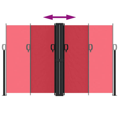 Punainen sisäänvedettävä sivumarkiisi Ulmu 160x1000cm