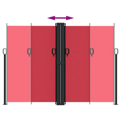 Punainen sisäänvedettävä sivumarkiisi Ulmu 180x1000cm