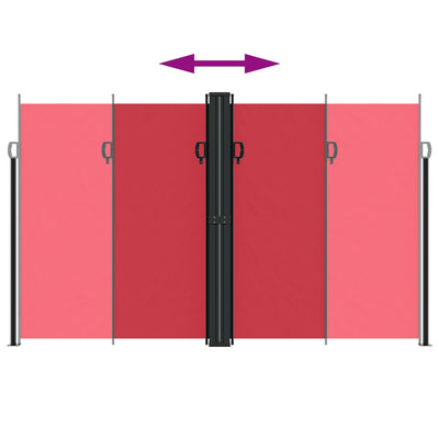 Punainen sisäänvedettävä sivumarkiisi Ulmu 200x1000cm