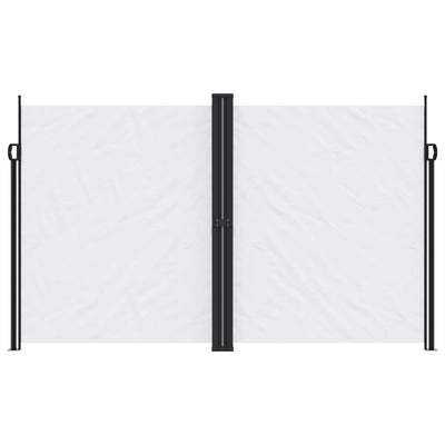 Sisäänvedettävä sivumarkiisi valkoinen 200x1000 cm